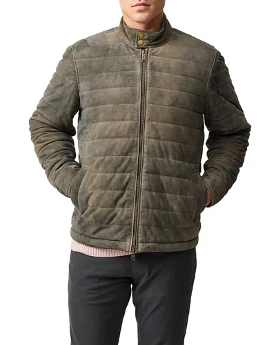 Rodd & Gunn Long Island Quilted Leather Jacket In Gray