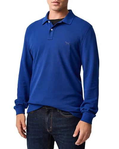 Rodd & Gunn Long Sleeve Sports Fit Gunn Polo In Blue
