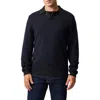 Rodd & Gunn Marlin Cotton & Wool Blend Johnny Collar Sweater In Blue