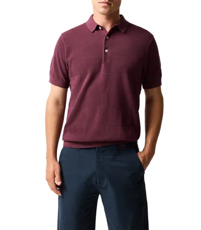 Rodd & Gunn Masons Regular Fit Flat Knit Polo Shirt In Burgundy