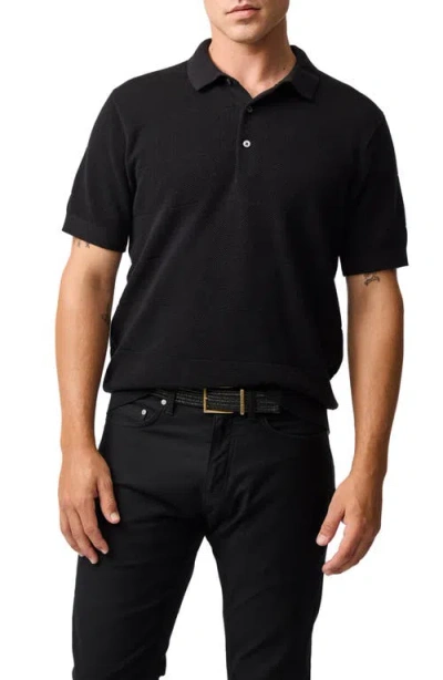 Rodd & Gunn Masons Flat Polo In Black