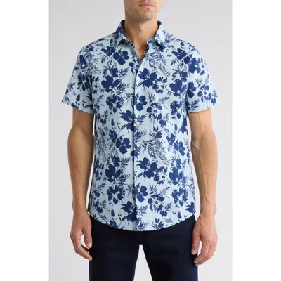Rodd & Gunn Melland Short Sleeve Button-up Shirt In Blue