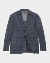 Rodd & Gunn Campbell Point Windowpane Plaid Sport Coat In Gray