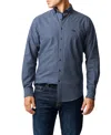 Rodd & Gunn Men's Gunn Check Oxford 5 Long Sleeve Sports Fit Shirt In Blue
