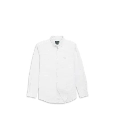 Rodd & Gunn Men's Gunn Check Oxford 5 Long Sleeve Sports Fit Shirt In White