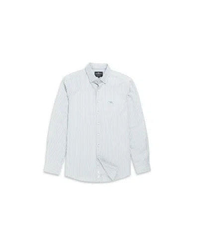 Rodd & Gunn Men's Gunn Oxford Stripe 4 Long Sleeve Shirt In White