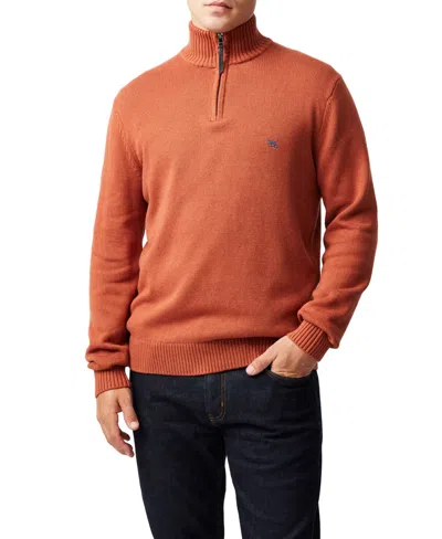 Rodd & Gunn Men's Merrick Bay Quarter-zip Sweater In Brown