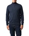 Rodd & Gunn Nobles Funnel Neck Merino Wool Half Zip Sweater In Blue