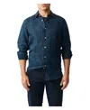 Rodd & Gunn North River Slim Fit Printed Linen Shirt In Blue