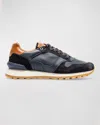 Rodd & Gunn Men's Quarry Hill Leather And Suede Low-top Sneakers In Cognac