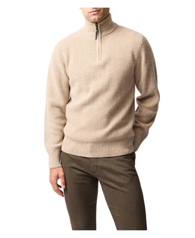 Rodd & Gunn Men's Robbies Road Quarter Zip Sweater In Brown