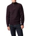 Rodd & Gunn Robbies Road Quarter Zip Sweater In Burgundy