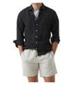 Rodd & Gunn Men's Seaford Sports Fit Long Sleeve Linen Shirt In Black