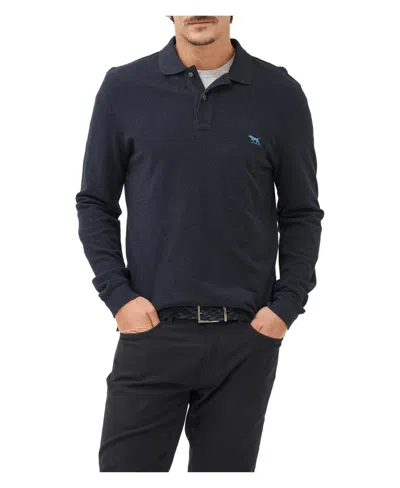Rodd & Gunn Men's The Gunn Long Sleeve Slim Fit Polo Shirt In Blue
