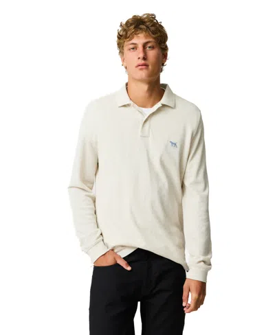 Rodd & Gunn Men's The Gunn Long Sleeve Slim Fit Polo Shirt In Natural