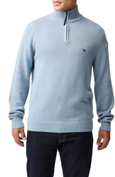 Rodd & Gunn Merrick Bay Quarter Zip Sweater In Blue