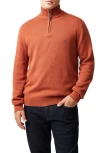 Rodd & Gunn Rodd And Gunn Merrick Bay Quarter-zip Sweater In Orange