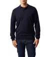 Rodd & Gunn Murdoch Textured Wool Polo Sweater In Blue
