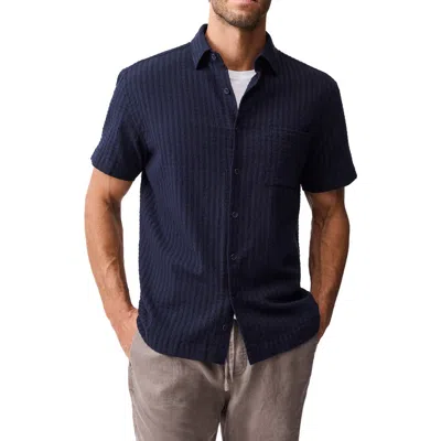 Rodd & Gunn Mystery Creek Weekend Fit Short Sleeve Button-up Shirt In Blue