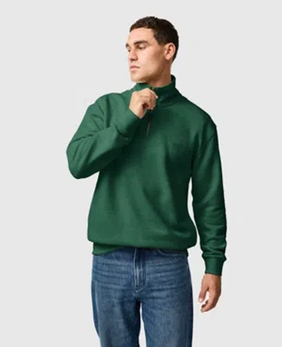 Rodd & Gunn Newfield Fleece Quarter Zip Shirt In Green