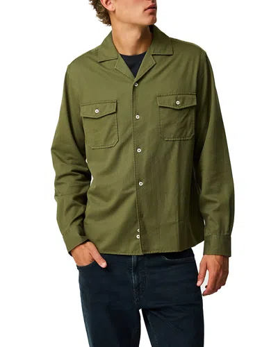 Rodd & Gunn Newland Pass Cotton Long Sleeve Overshirt In Green