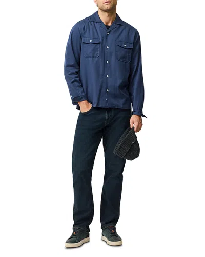 Rodd & Gunn Newland Pass Cotton Long Sleeve Overshirt In Blue
