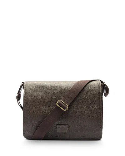 Rodd & Gunn Newstead Leather Messenger In Black