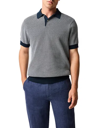 Rodd & Gunn Nicholls Patterned Polo In Blue