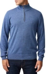Rodd & Gunn Nobles Funnel Neck Merino Wool Half Zip Sweater In Blue