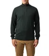 Rodd & Gunn Nobles Funnel Neck Merino Wool Half Zip Sweater In Green