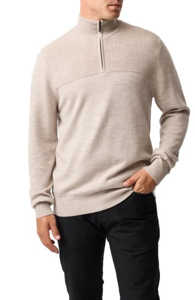 RODD & GUNN RODD & GUNN QUAIL RISE MERINO WOOL QUARTER ZIP SWEATER