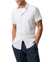 Rodd & Gunn Raview Scatter Print Short Sleeve Cotton Button-up Shirt In White