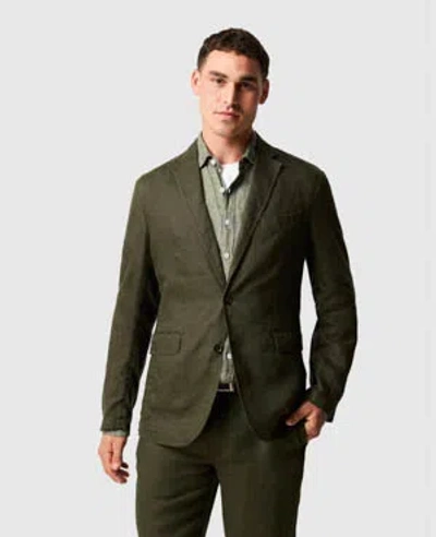 Rodd & Gunn Campbell Island Resort Linen Jacket In Green