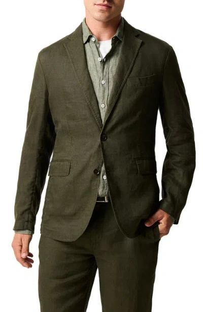 Rodd & Gunn Campbell Island Resort Linen Jacket In Green