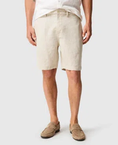 Rodd & Gunn Resort Flat Front Linen Bermuda Shorts In Neutral