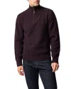 Rodd & Gunn Robbies Road Quarter Zip Sweater In Purple