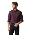Rodd & Gunn Rodd And Gunn Barrhill Long Sleeve Slim Fit Shirt In Purple