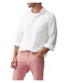 Rodd & Gunn Palm Beach Linen Short Sleeve Shirt In Snow In White