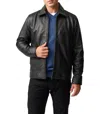 Rodd & Gunn Leadervale Leather Jacket In Black