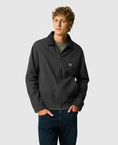 Rodd & Gunn Rutherglen Pewter Cotton Oxford Jacket In Black