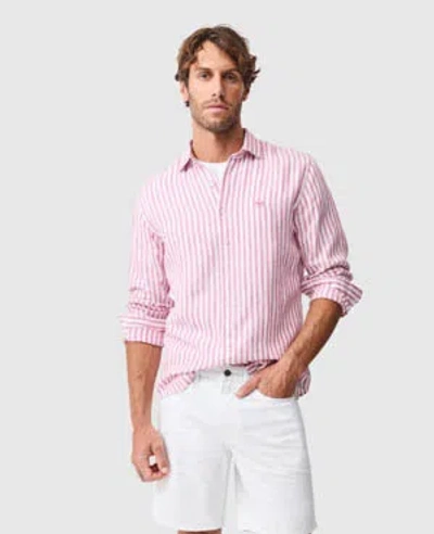 Rodd & Gunn Seadown Linen Striped Shirt In Multi