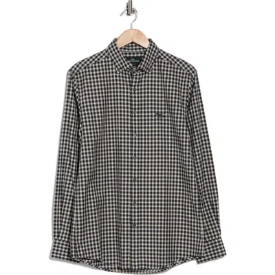 Rodd & Gunn Signal Hill Grid Trim Fit Cotton Button-up Shirt In Granite