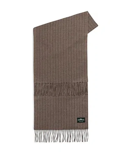 Rodd & Gunn Strafford Terrace Wool Scarf In Taupe Pin Stripe
