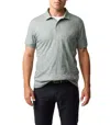 Rodd & Gunn Warren Leaf Jacquard Cotton Polo In Gray