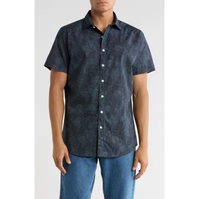 Rodd & Gunn Whyndam Short Sleeve Cotton Button-up Shirt In Blue