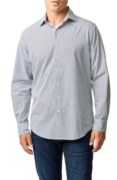 RODD & GUNN RODD & GUNN WILTSHIRE ORIGINAL FIT MICROPRINT ORGANIC COTTON BUTTON-UP SHIRT