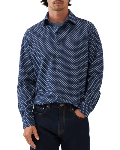 Rodd & Gunn Woodend Long Sleeve Slim Fit Shirt In Navy