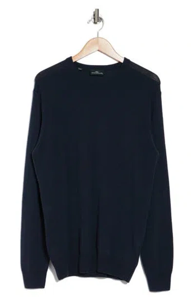 Rodd & Gunn Wool & Cashmere Crewneck Sweater In Blue Granite