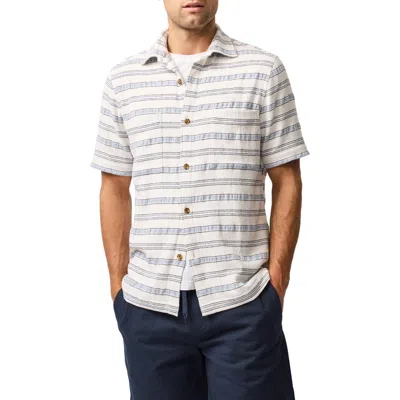 Rodd & Gunn Yarrow Creek Short Sleeve Recycled Cotton Blend Button-up Shirt In Multi