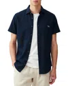 Rodd & Gunn Airtex Short Sleeve Slim Fit Shirt In Ink